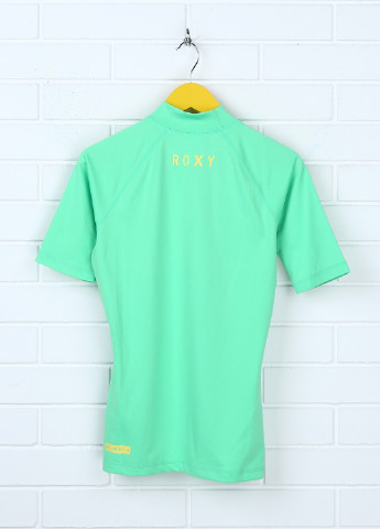 Салатовая летняя футболка с коротким рукавом Roxy