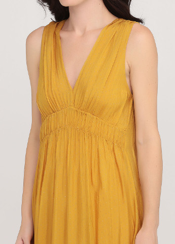 Желтое кэжуал платье в стиле ампир Sarah Chole однотонное