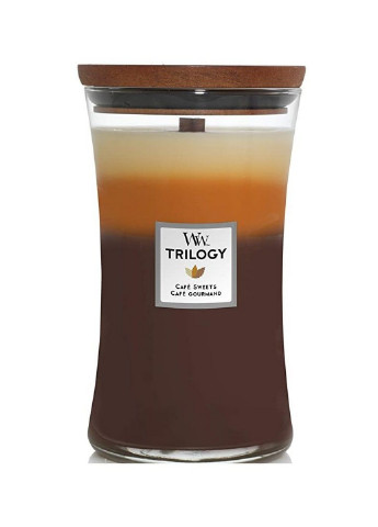 Ароматическая свеча в стекле с трехслойным ароматом Large Trilogy Cafe Sweets 609 г (93904E) WoodWick (227515373)