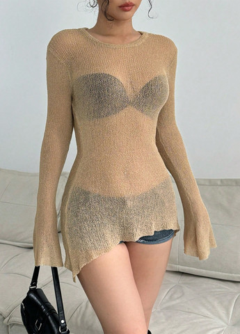 Бежевый демисезонный джемпер джемпер SHEIN