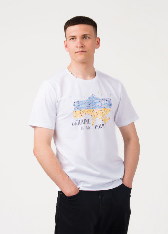 Белая футболка мужская Наталюкс 41-1319