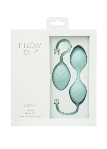 Розкішні вагінальні кульки - Frisky Teal із кристалом Pillow Talk (251277180)