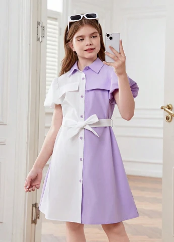 Комбинированное платье SHEIN (342405477)