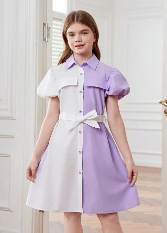 Комбинированное платье SHEIN (342405477)