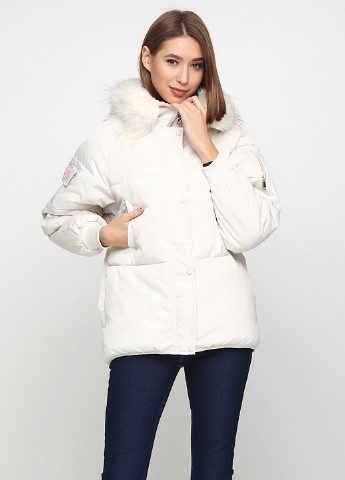 Молочная зимняя куртка No Brand