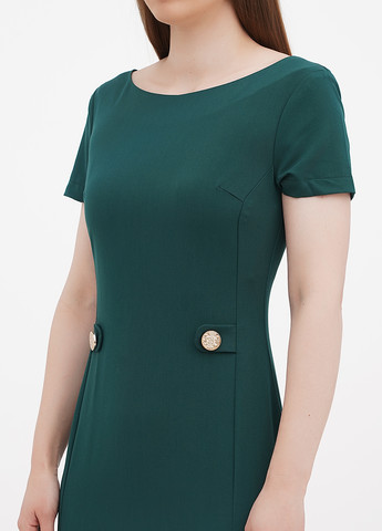 Зеленое кэжуал платье футляр Dioni однотонное