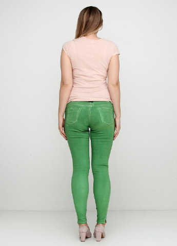 Зеленые джинсовые летние зауженные брюки Silvian Heach