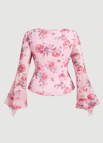 Светло-розовая блуза SHEIN