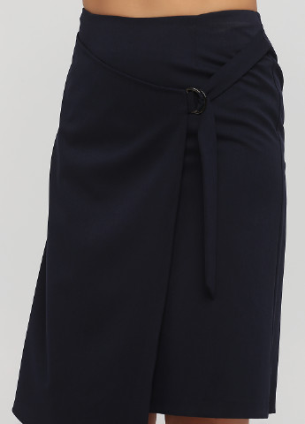 Темно-синяя офисная однотонная юбка Olga Shyrai for PUBLIC&PRIVATE
