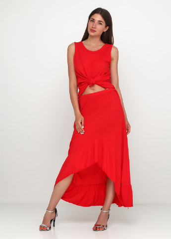 Красный летний комплект (майка, юбка) New Line