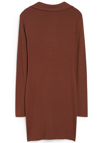 Коричнева кежуал сукня сукня-сорочка C&A однотонна