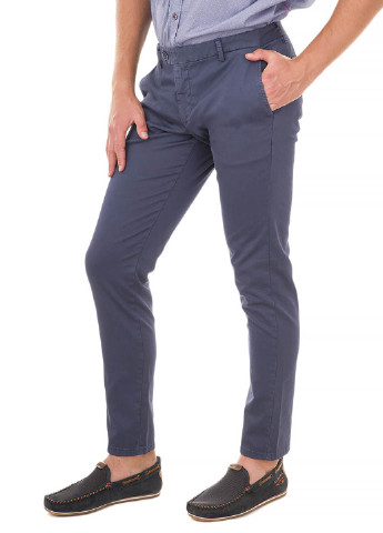 Синие кэжуал демисезонные зауженные брюки VICTOR COOL