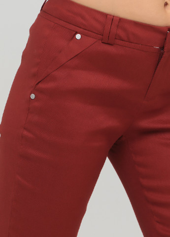 Терракотовые кэжуал демисезонные укороченные брюки Only
