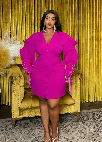 Рожева кежуал сукня сукня-жакет SHEIN однотонна