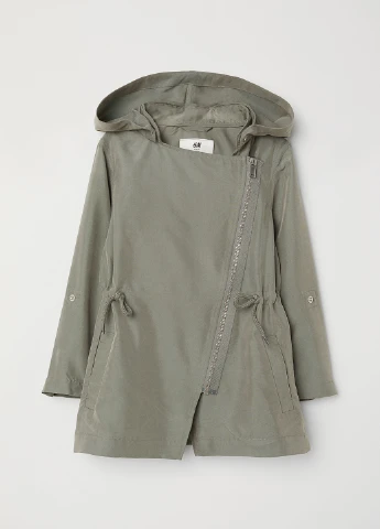 Оливковая демисезонная ветровка H&M