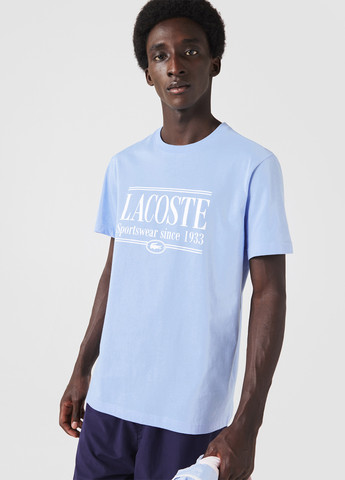 Блакитна футболка Lacoste