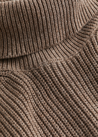 Светло-коричневый зимний светр H&M