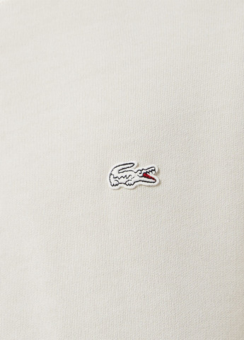 Светло-бежевый свитшот Lacoste однотонный вышивка (265150888)