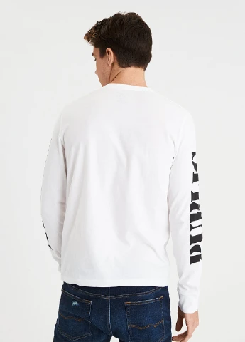 Белый демисезонный кэжуал лонгслив American Eagle