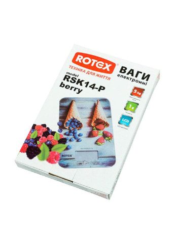 Весы кухонные Rotex rsk14-p berry (138094031)