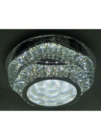 Люстра стельова кришталева LED з пультом C1784/500 Хром 18х50х50 см. Sunnysky (253122232)