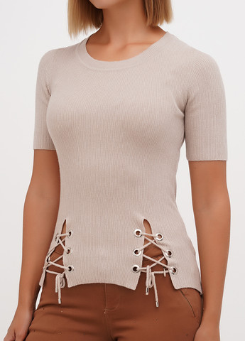 Бежевый летний джемпер джемпер Sassofono