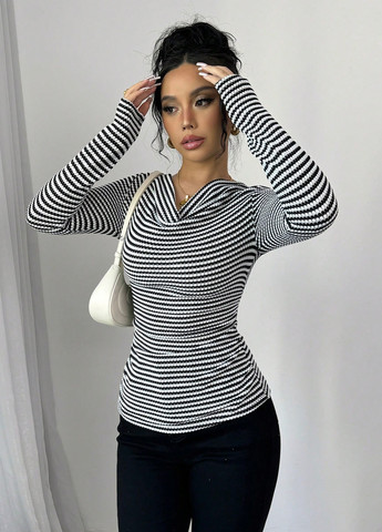 Чорно-біла блуза SHEIN