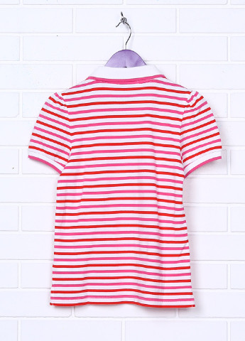 Красная детская футболка-поло для девочки Juicy Couture в полоску