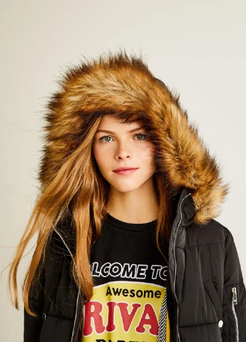 Чорна куртка зима,чорний, Pull & Bear