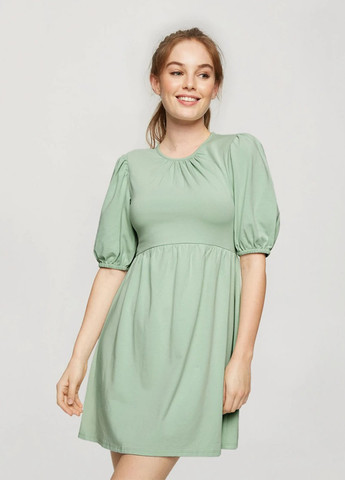 Зеленое кэжуал платье клеш Miss Selfridge однотонное