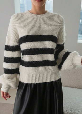 Чорно-білий демісезонний джемпер джемпер SHEIN