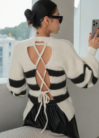 Чорно-білий демісезонний джемпер джемпер SHEIN