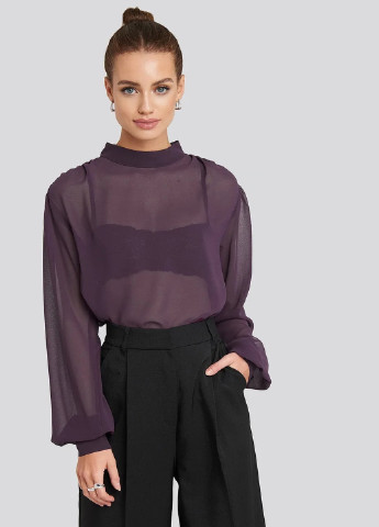 Фиолетовая демисезонная блуза NA-KD