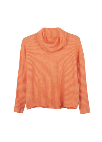 Светло-оранжевый зимний свитер Only