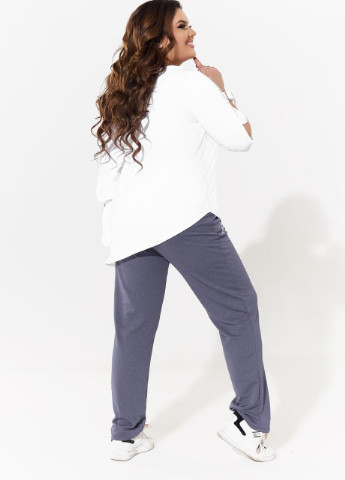 Женский спортивный костюм белый цвет с джинсовым р.54/56 374090 New Trend (256382613)