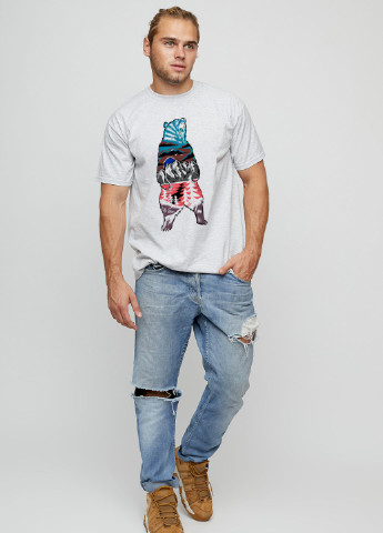 Серая футболка мужская basic YAPPI