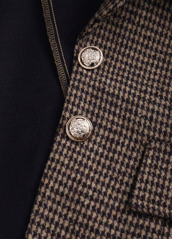 Цветной женский жакет SHEIN с узором пье-де-пуль «гусиная лапка» - демисезонный