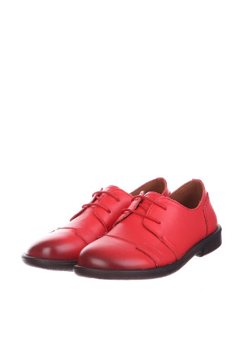 Красные женские кэжуал туфли на низком каблуке итальянские - фото