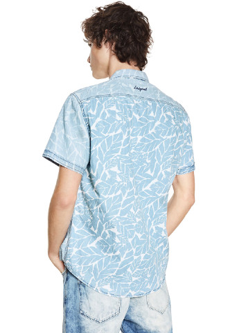 Голубой кэжуал рубашка с абстрактным узором Desigual