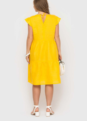 Жовтий кежуал сукня дзвін BeART однотонна