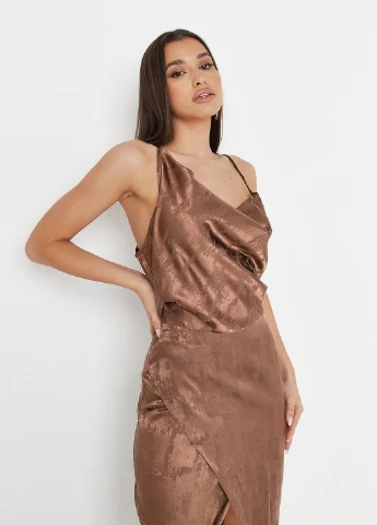 Бронзова кежуал сукня Missguided з абстрактним візерунком