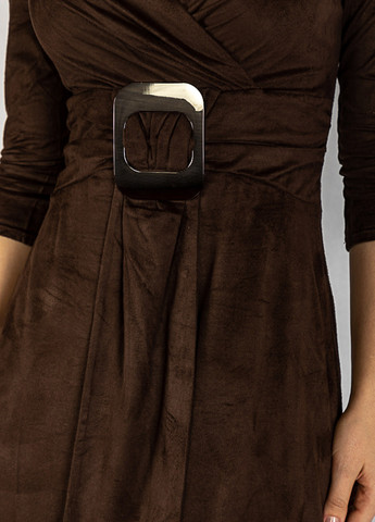 Темно-коричневое кэжуал платье Time of Style однотонное