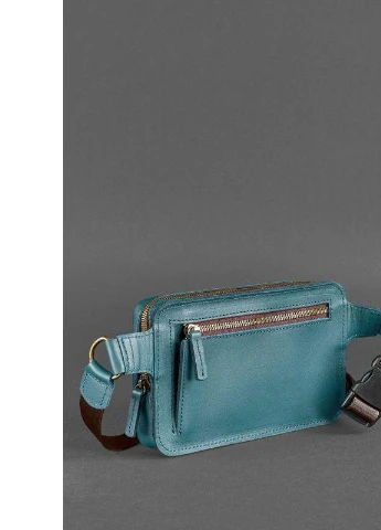 Кожаная поясная сумка Dropbag Mini зеленая BlankNote (253147277)