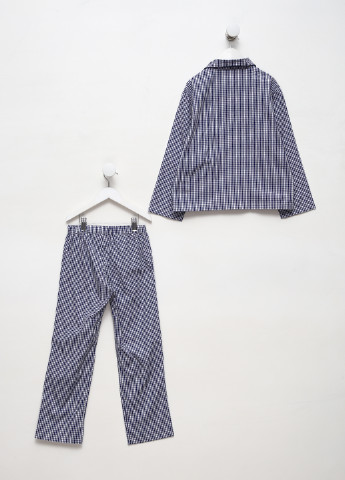 Темно-синя всесезон піжама (сорочка, штани) рубашка + брюки MOONS
