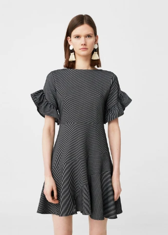 Черное кэжуал платье Mango