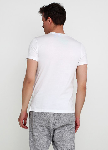 Белая футболка с коротким рукавом adidas