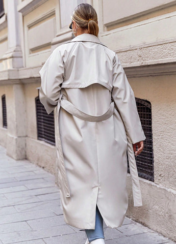 Плащ SHEIN тренчкот на пуговицах демисезон (330486588)