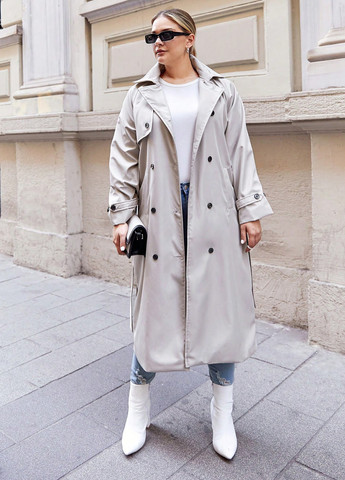 Плащ SHEIN тренчкот на пуговицах демисезон (330486588)