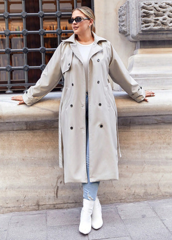 Плащ SHEIN тренчкот на пуговицах демисезон (330486588)