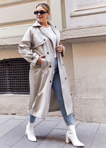 Плащ SHEIN тренчкот на пуговицах демисезон (330486588)